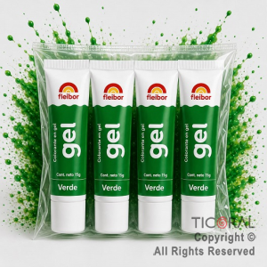 COLORANTE EN GEL FLEIGEL VERDE X 15 GR (PACK X 4 UNIDADES)